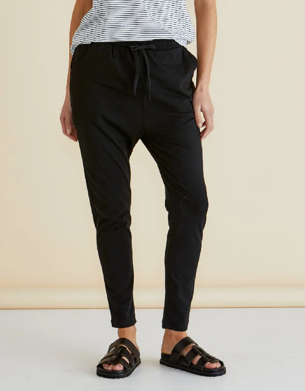 elegant high-waist pants -Jade Lounge Pants - Black