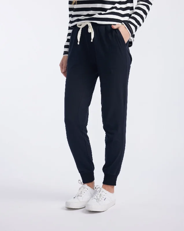 tapered pants for women -The Sunday Lounge Pant - Black