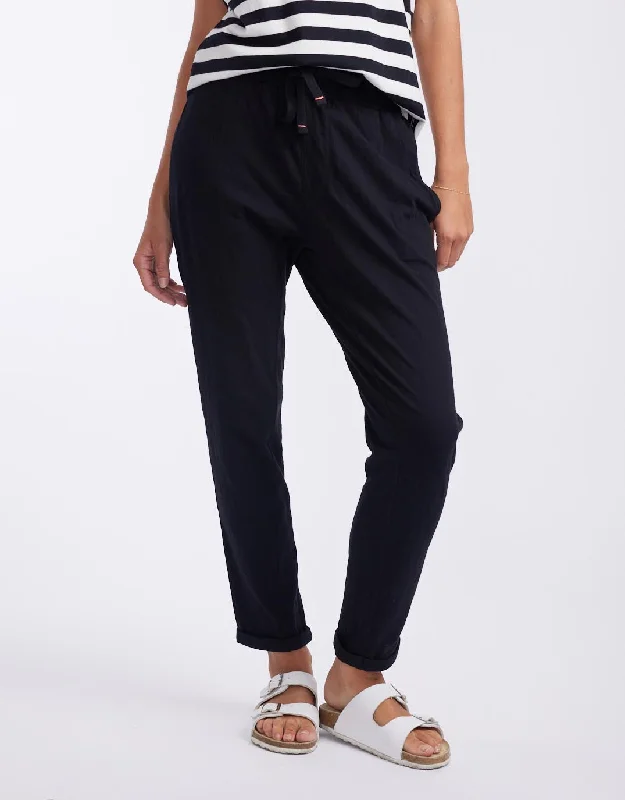 trendy pants for women -Turn Back Lightweight Jogger - Black