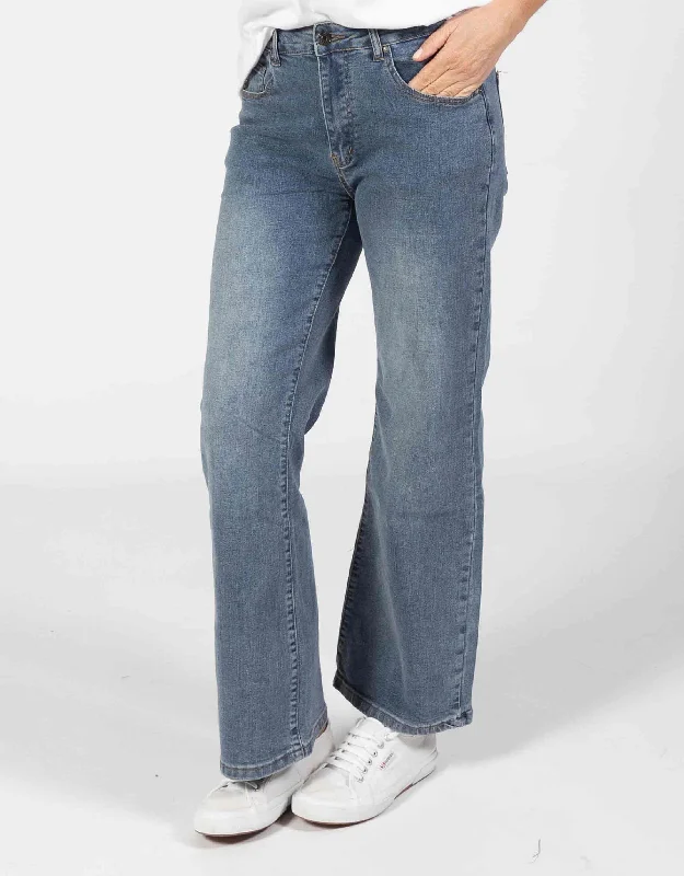 travel pants for women -Vicki Mom Jean - Denim