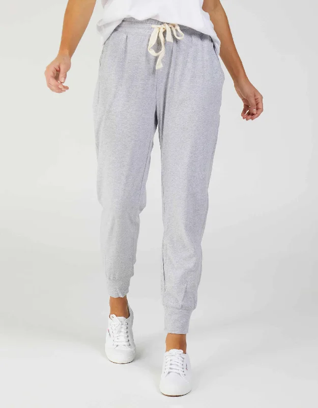 mid-rise pants for women -Wash Out Lounge Pants - Grey Marle