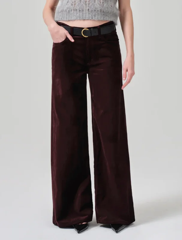 women's elastic waist pants -COH Lolli MR Baggy Velvet