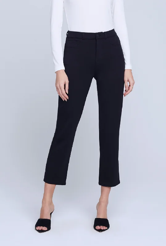 drawstring pants for women -L'Agence Alexia Crop Cigarette HR