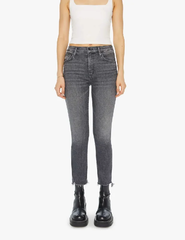 high rise pants for women -Mother Insider Crop Step Fray