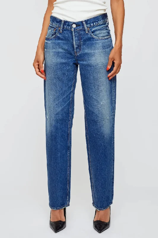 elegant office trousers for women -Moussy LR Ridgefield Straight