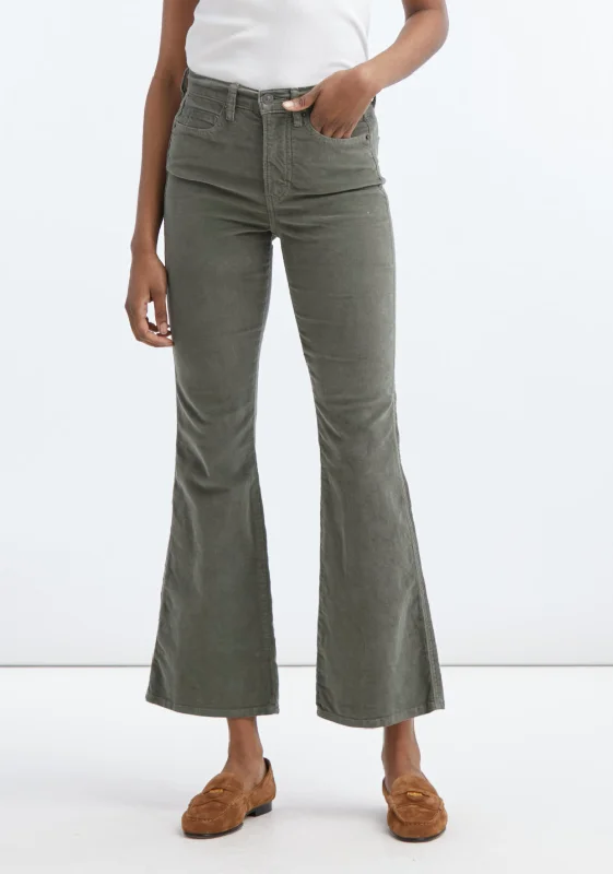 wrinkle-resistant pants for women -Veronica Beard Carson Flare Cord